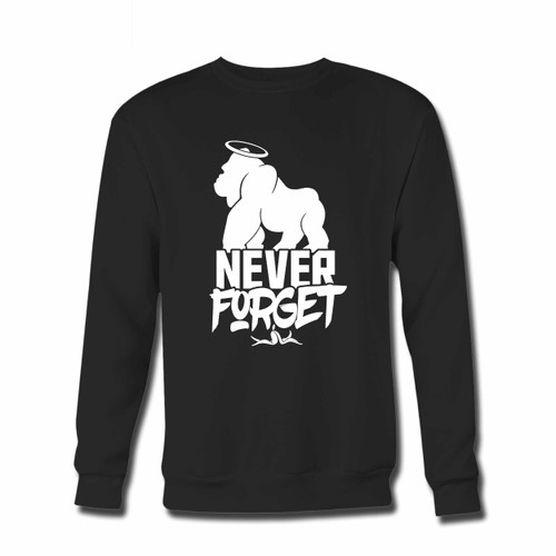 Your Never Forget Harambe Crewneck Sweatshirt just got an update. This super comfortable and lighter weight crewneck will become your favorite go-to sweatshirt. The cozy spandex cuffs and waistband make this pill-resistant sweatshirt a fan favorite.And your group will look and feel their best in this premium ringspun cotton crew.