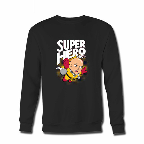 Your One Punch Man Super Hero Bros Crewneck Sweatshirt just got an update. This super comfortable and lighter weight crewneck will become your favorite go-to sweatshirt. The cozy spandex cuffs and waistband make this pill-resistant sweatshirt a fan favorite.And your group will look and feel their best in this premium ringspun cotton crew.