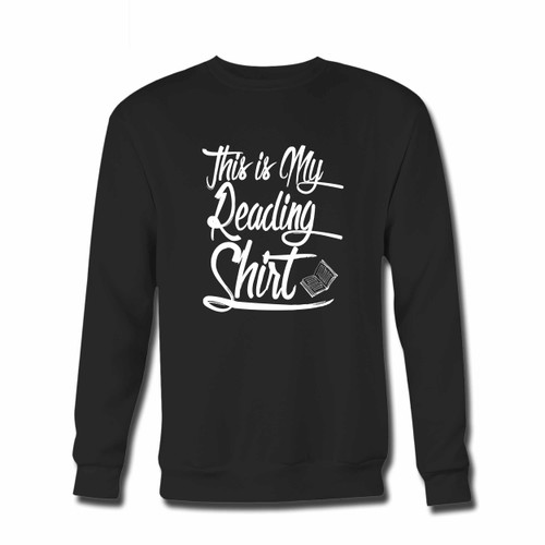 Your Reading Shirt Crewneck Sweatshirt just got an update. This super comfortable and lighter weight crewneck will become your favorite go-to sweatshirt. The cozy spandex cuffs and waistband make this pill-resistant sweatshirt a fan favorite.And your group will look and feel their best in this premium ringspun cotton crew.