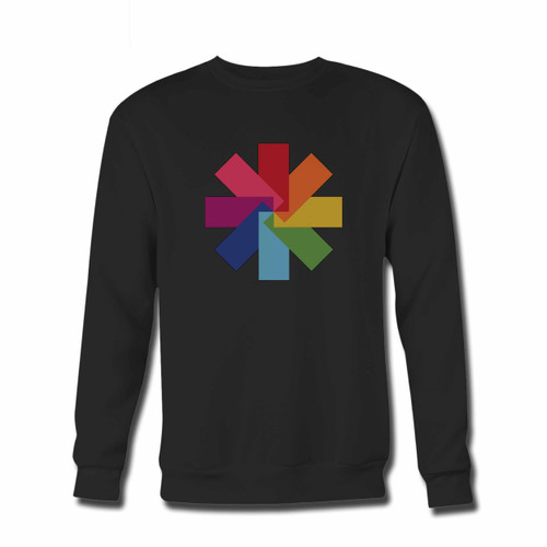 Your Red Hot Chili Pepper Logo Colourful Crewneck Sweatshirt just got an update. This super comfortable and lighter weight crewneck will become your favorite go-to sweatshirt. The cozy spandex cuffs and waistband make this pill-resistant sweatshirt a fan favorite.And your group will look and feel their best in this premium ringspun cotton crew.