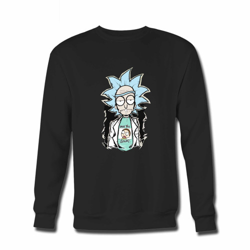 Your Rick And Morty Inspired Crewneck Sweatshirt just got an update. This super comfortable and lighter weight crewneck will become your favorite go-to sweatshirt. The cozy spandex cuffs and waistband make this pill-resistant sweatshirt a fan favorite.And your group will look and feel their best in this premium ringspun cotton crew.
