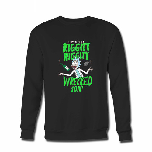 Your Rick And Morty Riggity Wrecked Son Crewneck Sweatshirt just got an update. This super comfortable and lighter weight crewneck will become your favorite go-to sweatshirt. The cozy spandex cuffs and waistband make this pill-resistant sweatshirt a fan favorite.And your group will look and feel their best in this premium ringspun cotton crew.