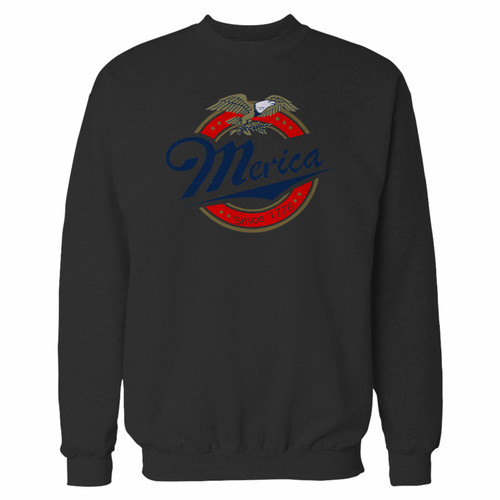 Your merica fourth of july crewneck sweatshirt just got an update. This super comfortable and lighter weight crewneck will become your favorite go-to sweatshirt. The cozy spandex cuffs and waistband make this pill-resistant sweatshirt a fan favorite.And your group will look and feel their best in this premium ringspun cotton crew.