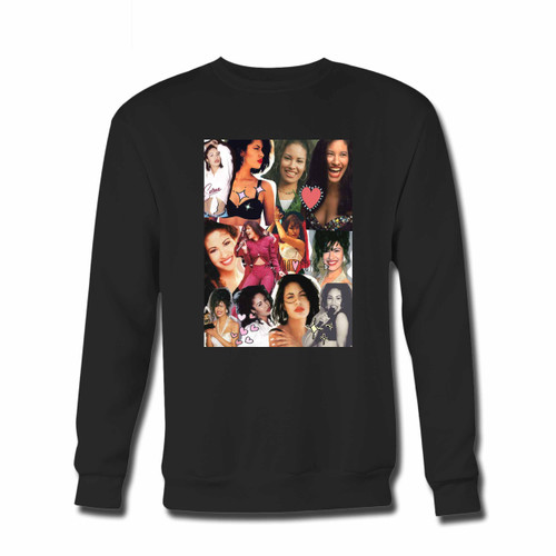 Your Selena Quintanilla Collage Inspired Crewneck Sweatshirt just got an update. This super comfortable and lighter weight crewneck will become your favorite go-to sweatshirt. The cozy spandex cuffs and waistband make this pill-resistant sweatshirt a fan favorite.And your group will look and feel their best in this premium ringspun cotton crew.