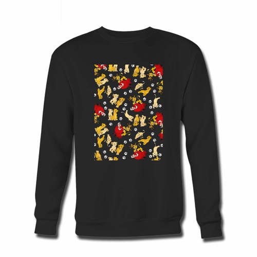 Your Simba And Nala The Lion King Crewneck Sweatshirt just got an update. This super comfortable and lighter weight crewneck will become your favorite go-to sweatshirt. The cozy spandex cuffs and waistband make this pill-resistant sweatshirt a fan favorite.And your group will look and feel their best in this premium ringspun cotton crew.