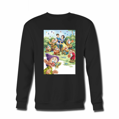 Your Snow White And Seven Dwarfs Crewneck Sweatshirt just got an update. This super comfortable and lighter weight crewneck will become your favorite go-to sweatshirt. The cozy spandex cuffs and waistband make this pill-resistant sweatshirt a fan favorite.And your group will look and feel their best in this premium ringspun cotton crew.