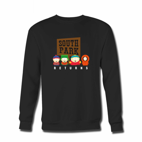 Your South Park Returns Crewneck Sweatshirt just got an update. This super comfortable and lighter weight crewneck will become your favorite go-to sweatshirt. The cozy spandex cuffs and waistband make this pill-resistant sweatshirt a fan favorite.And your group will look and feel their best in this premium ringspun cotton crew.