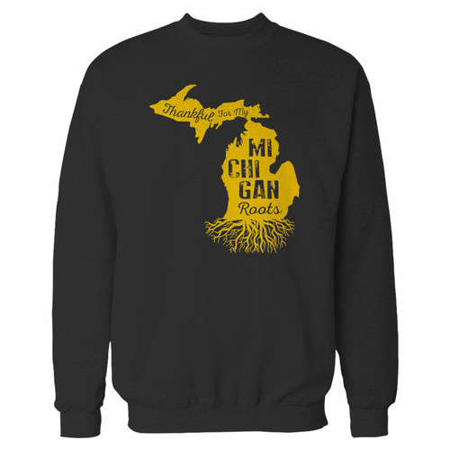 Your michigan roots crewneck sweatshirt just got an update. This super comfortable and lighter weight crewneck will become your favorite go-to sweatshirt. The cozy spandex cuffs and waistband make this pill-resistant sweatshirt a fan favorite.And your group will look and feel their best in this premium ringspun cotton crew.