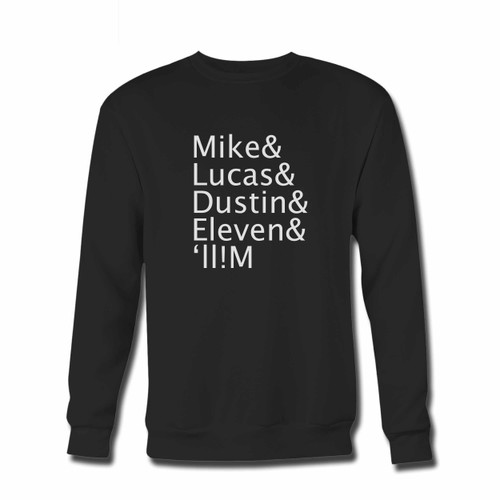 Your Stranger Things Cast Name Crewneck Sweatshirt just got an update. This super comfortable and lighter weight crewneck will become your favorite go-to sweatshirt. The cozy spandex cuffs and waistband make this pill-resistant sweatshirt a fan favorite.And your group will look and feel their best in this premium ringspun cotton crew.