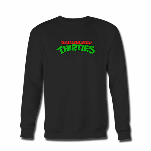 Your Teenage Mutant Ninja Turtle In My Thirties Crewneck Sweatshirt just got an update. This super comfortable and lighter weight crewneck will become your favorite go-to sweatshirt. The cozy spandex cuffs and waistband make this pill-resistant sweatshirt a fan favorite.And your group will look and feel their best in this premium ringspun cotton crew.