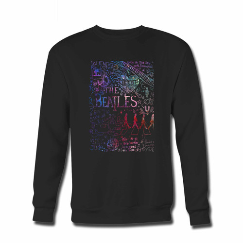 Your The Beatles Fan Art Lyrics Galaxy Crewneck Sweatshirt just got an update. This super comfortable and lighter weight crewneck will become your favorite go-to sweatshirt. The cozy spandex cuffs and waistband make this pill-resistant sweatshirt a fan favorite.And your group will look and feel their best in this premium ringspun cotton crew.