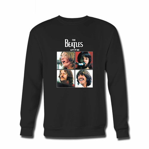 Your The Beatles Let It Be Crewneck Sweatshirt just got an update. This super comfortable and lighter weight crewneck will become your favorite go-to sweatshirt. The cozy spandex cuffs and waistband make this pill-resistant sweatshirt a fan favorite.And your group will look and feel their best in this premium ringspun cotton crew.
