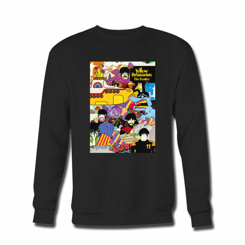Your The Beatles Yellow Submarine Inspired Crewneck Sweatshirt just got an update. This super comfortable and lighter weight crewneck will become your favorite go-to sweatshirt. The cozy spandex cuffs and waistband make this pill-resistant sweatshirt a fan favorite.And your group will look and feel their best in this premium ringspun cotton crew.