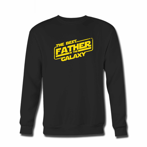 Your The Best Father In The Galaxy Crewneck Sweatshirt just got an update. This super comfortable and lighter weight crewneck will become your favorite go-to sweatshirt. The cozy spandex cuffs and waistband make this pill-resistant sweatshirt a fan favorite.And your group will look and feel their best in this premium ringspun cotton crew.