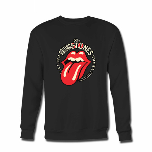 Your The Rolling Stones Logo Fifty Years Rolling Stones Crewneck Sweatshirt just got an update. This super comfortable and lighter weight crewneck will become your favorite go-to sweatshirt. The cozy spandex cuffs and waistband make this pill-resistant sweatshirt a fan favorite.And your group will look and feel their best in this premium ringspun cotton crew.
