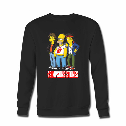 Your The Rolling Stones The Simpsons Stones Art Crewneck Sweatshirt just got an update. This super comfortable and lighter weight crewneck will become your favorite go-to sweatshirt. The cozy spandex cuffs and waistband make this pill-resistant sweatshirt a fan favorite.And your group will look and feel their best in this premium ringspun cotton crew.