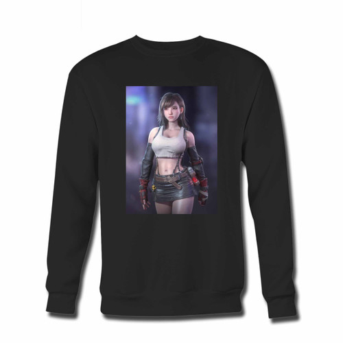 Your Tifa Remake Fan Art Crewneck Sweatshirt just got an update. This super comfortable and lighter weight crewneck will become your favorite go-to sweatshirt. The cozy spandex cuffs and waistband make this pill-resistant sweatshirt a fan favorite.And your group will look and feel their best in this premium ringspun cotton crew.