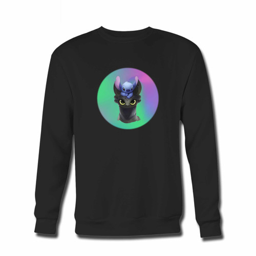 Your Toothless Dragon And Stitch Baby Crewneck Sweatshirt just got an update. This super comfortable and lighter weight crewneck will become your favorite go-to sweatshirt. The cozy spandex cuffs and waistband make this pill-resistant sweatshirt a fan favorite.And your group will look and feel their best in this premium ringspun cotton crew.