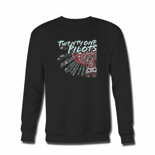 Your Twenty One Pilots Concert Poster Circus Crewneck Sweatshirt just got an update. This super comfortable and lighter weight crewneck will become your favorite go-to sweatshirt. The cozy spandex cuffs and waistband make this pill-resistant sweatshirt a fan favorite.And your group will look and feel their best in this premium ringspun cotton crew.
