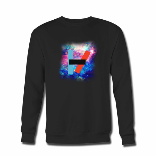 Your Twenty One Pilots Logo In Space Crewneck Sweatshirt just got an update. This super comfortable and lighter weight crewneck will become your favorite go-to sweatshirt. The cozy spandex cuffs and waistband make this pill-resistant sweatshirt a fan favorite.And your group will look and feel their best in this premium ringspun cotton crew.
