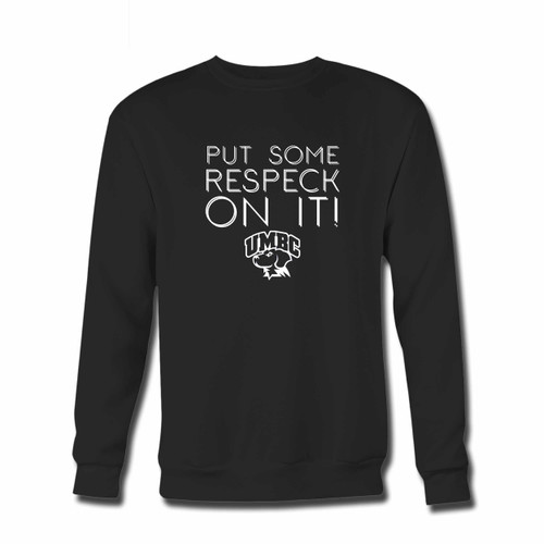 Your Umbc Put Some Respect On It Crewneck Sweatshirt just got an update. This super comfortable and lighter weight crewneck will become your favorite go-to sweatshirt. The cozy spandex cuffs and waistband make this pill-resistant sweatshirt a fan favorite.And your group will look and feel their best in this premium ringspun cotton crew.