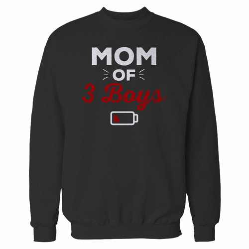 Your mom of three boys funny crewneck sweatshirt just got an update. This super comfortable and lighter weight crewneck will become your favorite go-to sweatshirt. The cozy spandex cuffs and waistband make this pill-resistant sweatshirt a fan favorite.And your group will look and feel their best in this premium ringspun cotton crew.