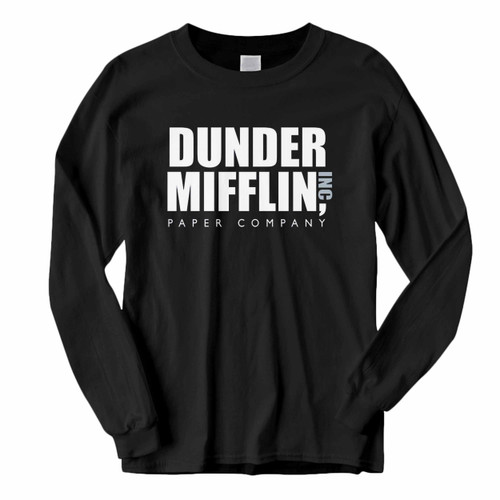 This classic fit Dunder Mifflin Paper Company The Office Funny Tv Slogans Humor Long Sleeve Shirt is casually elegant and very comfortable. With fine quality print to make one stand out, it's a perfect fit for every occasion.