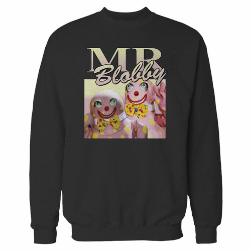 Your mr blobby heritage noel edmonds crewneck sweatshirt just got an update. This super comfortable and lighter weight crewneck will become your favorite go-to sweatshirt. The cozy spandex cuffs and waistband make this pill-resistant sweatshirt a fan favorite.And your group will look and feel their best in this premium ringspun cotton crew.