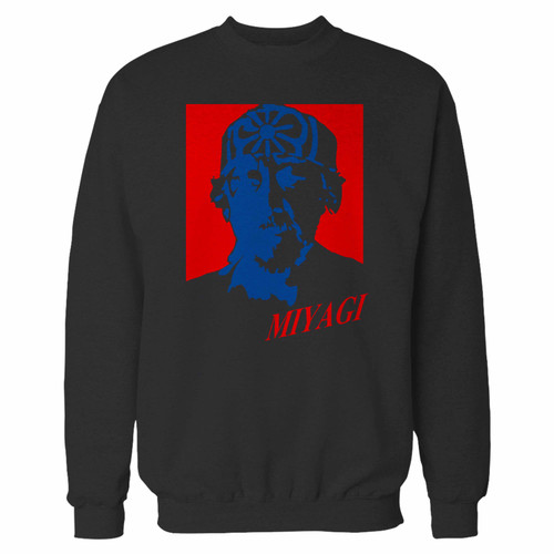 Your mr miyagi karate kid kfc crewneck sweatshirt just got an update. This super comfortable and lighter weight crewneck will become your favorite go-to sweatshirt. The cozy spandex cuffs and waistband make this pill-resistant sweatshirt a fan favorite.And your group will look and feel their best in this premium ringspun cotton crew.