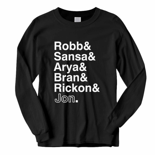 This classic fit Game Of Thrones Stark Siblings O Winterfell Pullover Long Sleeve Shirt is casually elegant and very comfortable. With fine quality print to make one stand out, it's a perfect fit for every occasion.