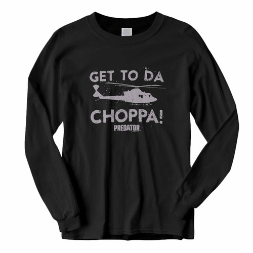 This classic fit Get To Da Choppa Predator Long Sleeve Shirt is casually elegant and very comfortable. With fine quality print to make one stand out, it's a perfect fit for every occasion.