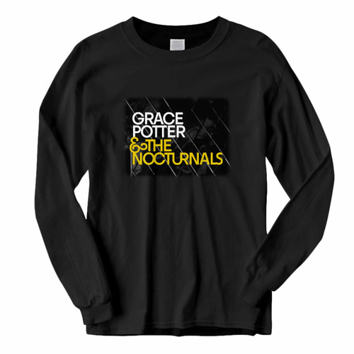 This classic fit Grace Potter And The Nocturnals Title With Background Long Sleeve Shirt is casually elegant and very comfortable. With fine quality print to make one stand out, it's a perfect fit for every occasion.