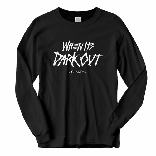 This classic fit G Eazy When Its Dark Out Title Long Sleeve Shirt is casually elegant and very comfortable. With fine quality print to make one stand out, it's a perfect fit for every occasion.