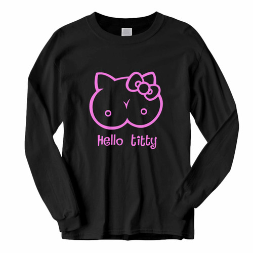 This classic fit Hello Titty Parody Line Long Sleeve Shirt is casually elegant and very comfortable. With fine quality print to make one stand out, it's a perfect fit for every occasion.