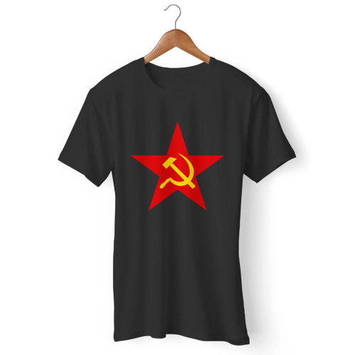 Hammer Sikle Red Star Logo Men T Shirt