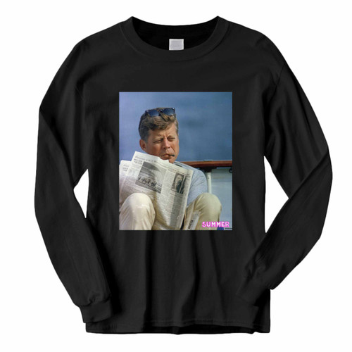 This classic fit Jfk On Summer Vacation Long Sleeve Shirt is casually elegant and very comfortable. With fine quality print to make one stand out, it's a perfect fit for every occasion.
