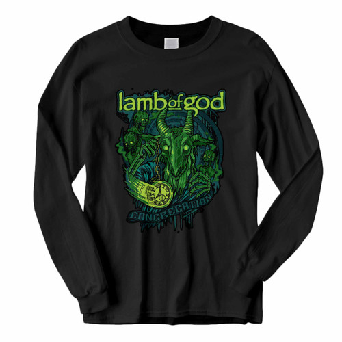 This classic fit Lamb Of God Congregation Time Green Monster Long Sleeve Shirt is casually elegant and very comfortable. With fine quality print to make one stand out, it's a perfect fit for every occasion.