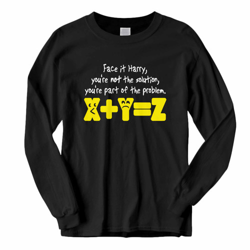 This classic fit Math Problem Face It Harry Long Sleeve Shirt is casually elegant and very comfortable. With fine quality print to make one stand out, it's a perfect fit for every occasion.