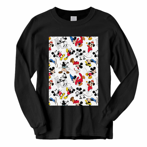 This classic fit Mickey Mouse Clear Crowded Long Sleeve Shirt is casually elegant and very comfortable. With fine quality print to make one stand out, it's a perfect fit for every occasion.