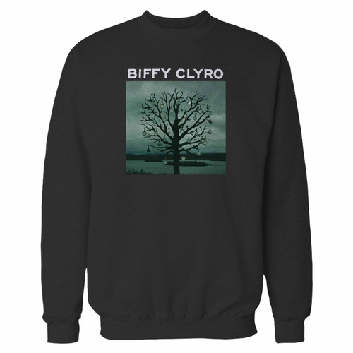 Your official biffy clyro chandelier crewneck sweatshirt just got an update. This super comfortable and lighter weight crewneck will become your favorite go-to sweatshirt. The cozy spandex cuffs and waistband make this pill-resistant sweatshirt a fan favorite.And your group will look and feel their best in this premium ringspun cotton crew.