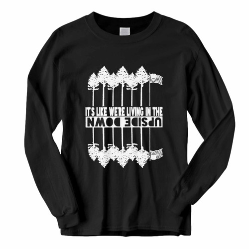This classic fit Stranger Things Living In The Upside Down America Long Sleeve Shirt is casually elegant and very comfortable. With fine quality print to make one stand out, it's a perfect fit for every occasion.