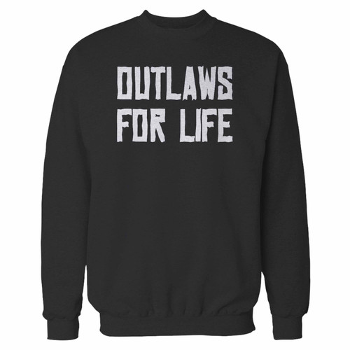 Your outlaws for life crewneck sweatshirt just got an update. This super comfortable and lighter weight crewneck will become your favorite go-to sweatshirt. The cozy spandex cuffs and waistband make this pill-resistant sweatshirt a fan favorite.And your group will look and feel their best in this premium ringspun cotton crew.