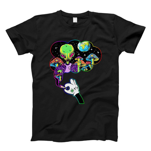Alien Mickey mouse smoke Fresh Men T Shirt
