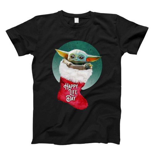 Baby Yoda Happy Life Day Fresh Men T Shirt