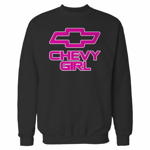 Your pink chevy girl crewneck sweatshirt just got an update. This super comfortable and lighter weight crewneck will become your favorite go-to sweatshirt. The cozy spandex cuffs and waistband make this pill-resistant sweatshirt a fan favorite.And your group will look and feel their best in this premium ringspun cotton crew.