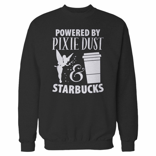 Your powered by pixie dust & starbucks crewneck sweatshirt just got an update. This super comfortable and lighter weight crewneck will become your favorite go-to sweatshirt. The cozy spandex cuffs and waistband make this pill-resistant sweatshirt a fan favorite.And your group will look and feel their best in this premium ringspun cotton crew.