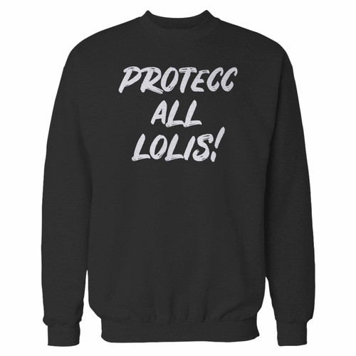 Your protecc all lolis crewneck sweatshirt just got an update. This super comfortable and lighter weight crewneck will become your favorite go-to sweatshirt. The cozy spandex cuffs and waistband make this pill-resistant sweatshirt a fan favorite.And your group will look and feel their best in this premium ringspun cotton crew.