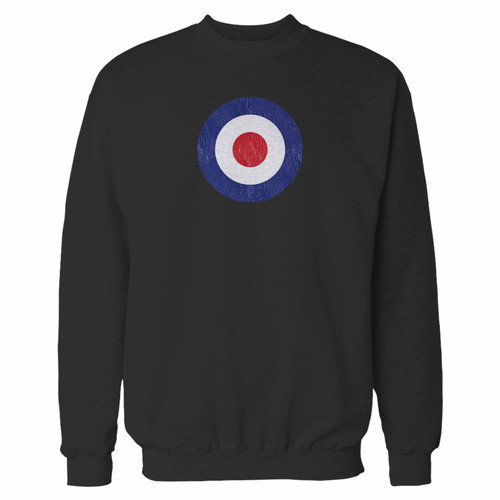 Your retro mod raf target crewneck sweatshirt just got an update. This super comfortable and lighter weight crewneck will become your favorite go-to sweatshirt. The cozy spandex cuffs and waistband make this pill-resistant sweatshirt a fan favorite.And your group will look and feel their best in this premium ringspun cotton crew.