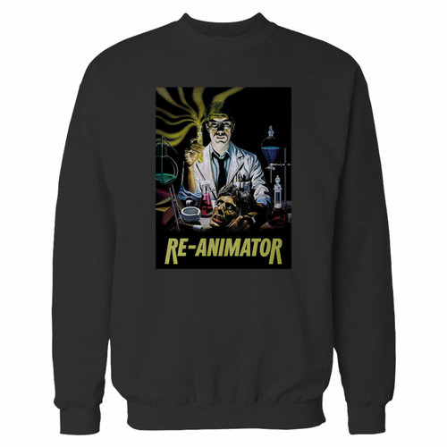 Your re animator retro 80s 70s horror film movie crewneck sweatshirt just got an update. This super comfortable and lighter weight crewneck will become your favorite go-to sweatshirt. The cozy spandex cuffs and waistband make this pill-resistant sweatshirt a fan favorite.And your group will look and feel their best in this premium ringspun cotton crew.
