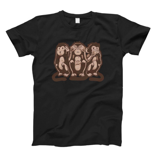 Three Wise Monkeys See No Evil, Hear No Evil Fresh Men T Shirt